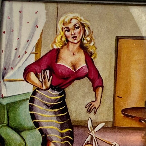 Italian pulp style humorous vintage print "there must be a mistake!" - Picture 2 of 7